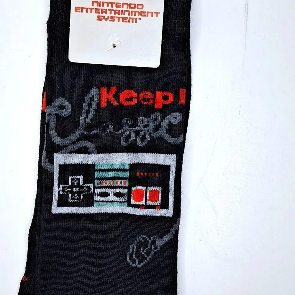 NINTENDO keep it classic gaming socks gamer accessory